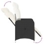 Sillones reclinable jardín cojines 2 uds ratán sintético negro de , Sillas de jardín - Ref: Foro24-365700, Precio: 250,03 €, ...