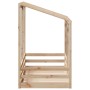 Cama para niños con techo madera maciza de pino 80x160 cm de , Camas y somieres - Ref: Foro24-847012, Precio: 101,11 €, Descu...
