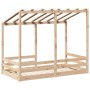 Cama para niños con techo madera maciza de pino 80x160 cm de , Camas y somieres - Ref: Foro24-847012, Precio: 101,11 €, Descu...