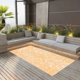 Alfombra de exterior PP naranja y blanco 120x180 cm de vidaXL, Protectores para exterior - Ref: Foro24-310461, Precio: 26,35 ...