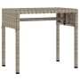 Tumbonas con capota y mesa 2 uds ratán sintético gris claro de , Tumbonas - Ref: Foro24-3261574, Precio: 367,86 €, Descuento: %
