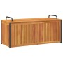 Baúl de cojines de jardín acacia maciza y acero 110x45x42/53 cm de , Cajas de almacenaje para exteriores - Ref: Foro24-367609...