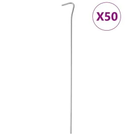 Clavijas para tienda 50 uds acero galvanizado 30 cm Ø4 mm de , Accesorios para tiendas de campaña - Ref: Foro24-4009322, Prec...