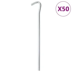 Clavijas para tienda 50 uds acero galvanizado 23 cm Ø7 mm de , Accesorios para tiendas de campaña - Ref: Foro24-4009334, Prec...