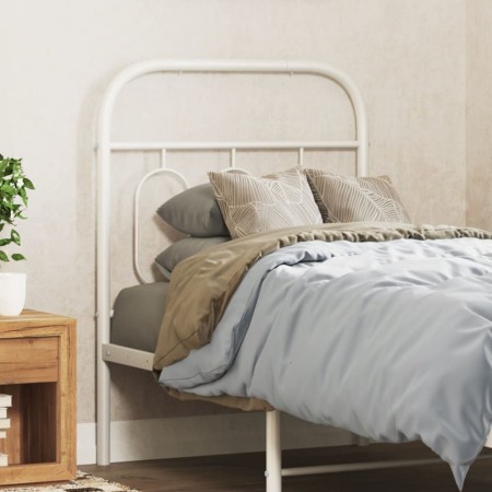 Cabecero de metal blanco 75 cm de , Cabeceros y pies de cama - Ref: Foro24-377192, Precio: 29,26 €, Descuento: %