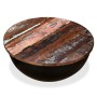 Mesa de centro de madera maciza reciclada negra en forma de bol en Mesas de centro | Comprar online en Foru.es
