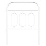 Cabecero de metal blanco 75 cm de , Cabeceros y pies de cama - Ref: Foro24-377192, Precio: 29,26 €, Descuento: %
