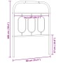 Cabecero de metal blanco 75 cm de , Cabeceros y pies de cama - Ref: Foro24-377192, Precio: 29,26 €, Descuento: %