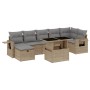 Set de sofás de jardín y cojines 8 piezas ratán sintético beige de , Conjuntos de jardín - Ref: Foro24-3274989, Precio: 541,7...