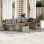 Set de sofás de jardín 9 pzas con cojines ratán sintético beige de , Conjuntos de jardín - Ref: Foro24-3275029, Precio: 584,2...