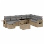 Set de sofás de jardín 9 pzas con cojines ratán sintético beige de , Conjuntos de jardín - Ref: Foro24-3275029, Precio: 584,2...