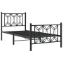 Estructura de cama con cabecero y estribo metal negro 80x200 cm de , Camas y somieres - Ref: Foro24-376137, Precio: 86,16 €, ...