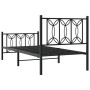 Estructura de cama con cabecero y estribo metal negro 80x200 cm de , Camas y somieres - Ref: Foro24-376137, Precio: 86,16 €, ...