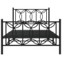Estructura de cama con cabecero y estribo metal negro 100x190cm de , Camas y somieres - Ref: Foro24-376140, Precio: 86,54 €, ...