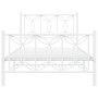 Estructura cama metal cabecero y estribo blanca 100x190 cm de , Camas y somieres - Ref: Foro24-376189, Precio: 86,33 €, Descu...