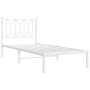Estructura de cama de metal con cabecero blanco 80x200 cm de , Camas y somieres - Ref: Foro24-376168, Precio: 75,90 €, Descue...