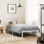 Estructura de cama de metal con cabecero blanco 80x200 cm de , Camas y somieres - Ref: Foro24-376168, Precio: 75,90 €, Descue...