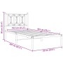 Estructura de cama de metal con cabecero blanco 80x200 cm de , Camas y somieres - Ref: Foro24-376168, Precio: 75,90 €, Descue...