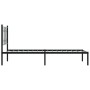 Estructura de cama con cabecero metal negro 90x200 cm de , Camas y somieres - Ref: Foro24-376121, Precio: 75,07 €, Descuento: %
