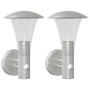 Apliques de exterior con sensor 2 unidades acero inoxidable de , Iluminación de exterior - Ref: Foro24-4006239, Precio: 59,30...