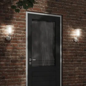 Apliques de exterior 2 unidades acero inoxidable plateado de , Iluminación de exterior - Ref: Foro24-4006245, Precio: 52,99 €...