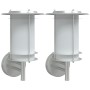 Apliques de exterior 2 unidades acero inoxidable plateado de , Iluminación de exterior - Ref: Foro24-4006285, Precio: 62,73 €...