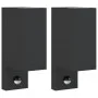 Lámparas de pared de exterior con sensor 2 uds aluminio negro de , Iluminación de exterior - Ref: Foro24-4006309, Precio: 46,...