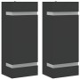 Apliques de exterior 2 unidades acero inoxidable negro de , Iluminación de exterior - Ref: Foro24-4006337, Precio: 41,36 €, D...