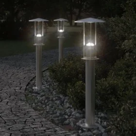 Lámpara de suelo de exterior acero inoxidable plateado 60 cm de , Iluminación de exterior - Ref: Foro24-4006349, Precio: 35,4...