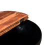 Mesa de centro de madera maciza reciclada negra en forma de bol en Mesas de centro | Comprar online en Foru.es