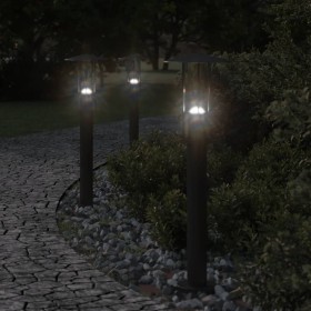 Lámparas de suelo de exterior 3 uds acero inoxidable negro 60cm de , Iluminación de exterior - Ref: Foro24-4006354, Precio: 9...