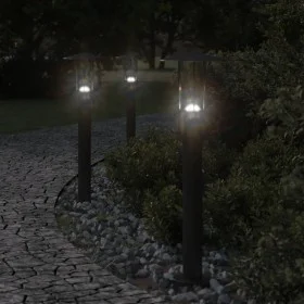 Outdoor floor lamps 3 pcs stainless steel black 60cm by , Outdoor lighting - Ref: Foro24-4006354, Price: 90,79 €, Discount: %