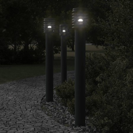 Lámpara de suelo de exterior acero inoxidable negro 110 cm de , Iluminación de exterior - Ref: Foro24-4006363, Precio: 56,47 ...