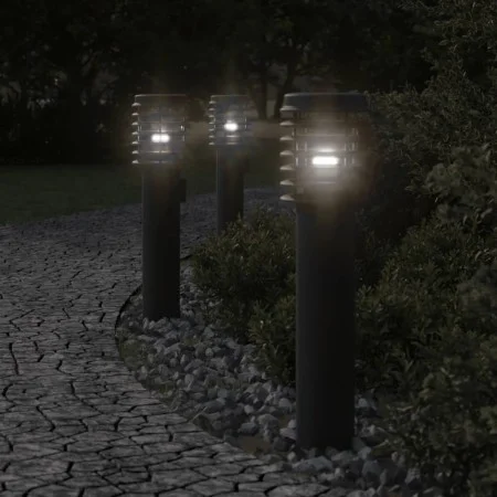 Lámpara de suelo de exterior con enchufe acero negro 60 cm de , Iluminación de exterior - Ref: Foro24-4006377, Precio: 52,65 ...