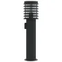 Lámpara de suelo de exterior con enchufe acero negro 60 cm de , Iluminación de exterior - Ref: Foro24-4006377, Precio: 52,65 ...