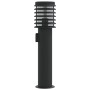 Lámpara de suelo de exterior con enchufe acero negro 60 cm de , Iluminación de exterior - Ref: Foro24-4006377, Precio: 53,99 ...