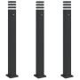 Lámparas suelo exterior con sensor 3 uds aluminio negro 110 cm de , Iluminación de exterior - Ref: Foro24-4006404, Precio: 15...