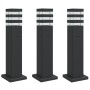 Lámparas suelo exterior con enchufe 3 uds aluminio negro 50 cm de , Iluminación de exterior - Ref: Foro24-4006406, Precio: 12...