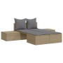 Tumbona doble con cojines ratán sintético beige de , Tumbonas - Ref: Foro24-368392, Precio: 297,16 €, Descuento: %