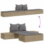Tumbona doble con cojines ratán sintético beige de , Tumbonas - Ref: Foro24-368392, Precio: 297,16 €, Descuento: %