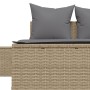 Tumbona doble con cojines ratán sintético beige de , Tumbonas - Ref: Foro24-368392, Precio: 297,16 €, Descuento: %