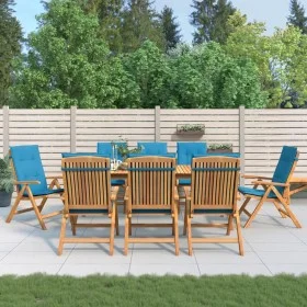Sillas de jardín reclinables y cojines 8 uds madera maciza teca de , Sillas de jardín - Ref: Foro24-3196527, Precio: 1,00 €, ...
