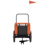 Remolque de bicicleta mascotas hierro tela Oxford naranja negro de , Cochecitos para mascotas - Ref: Foro24-94019, Precio: 12...