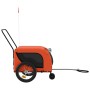Remolque de bicicleta mascotas hierro tela Oxford naranja negro de , Cochecitos para mascotas - Ref: Foro24-94019, Precio: 12...