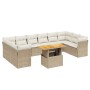 Set de sofás de jardín 11pzas con cojines ratán sintético beige de , Conjuntos de jardín - Ref: Foro24-3271023, Precio: 731,5...