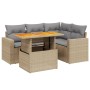 Juego de sofás jardín con cojines 5 pzas ratán sintético beige de , Conjuntos de jardín - Ref: Foro24-3271297, Precio: 372,43...