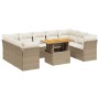 Juego de sofás jardín con cojines beige 10 pzas ratán sintético de , Conjuntos de jardín - Ref: Foro24-3270995, Precio: 683,8...