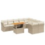Juego de sofás jardín con cojines beige 10 pzas ratán sintético de , Conjuntos de jardín - Ref: Foro24-3271009, Precio: 683,8...