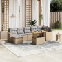 Juego de sofás de jardín con cojines beige 8 pzas ratán PE de , Conjuntos de jardín - Ref: Foro24-3271423, Precio: 515,46 €, ...