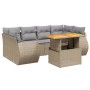 Set sofás de jardín 7 piezas y cojines ratán sintético beige de , Conjuntos de jardín - Ref: Foro24-3272095, Precio: 489,31 €...